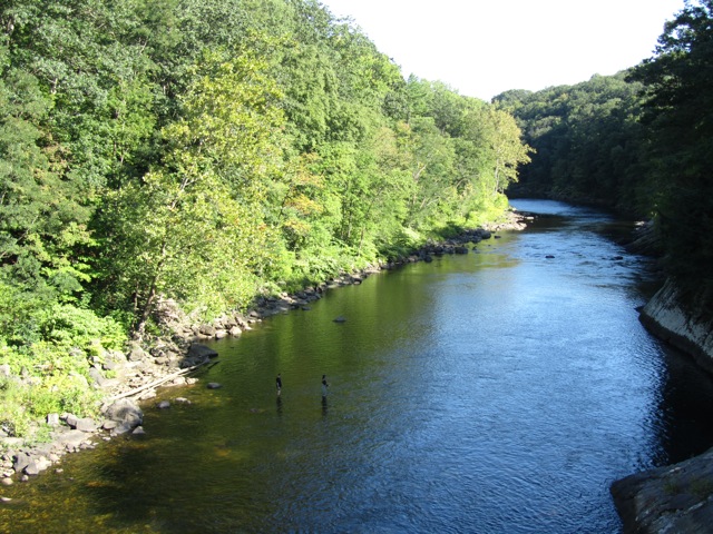 People Fishing in the Deerfield River