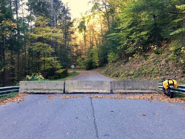 jersey barriers with very little space around them.