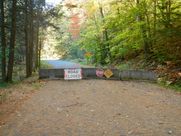 road closed barriers