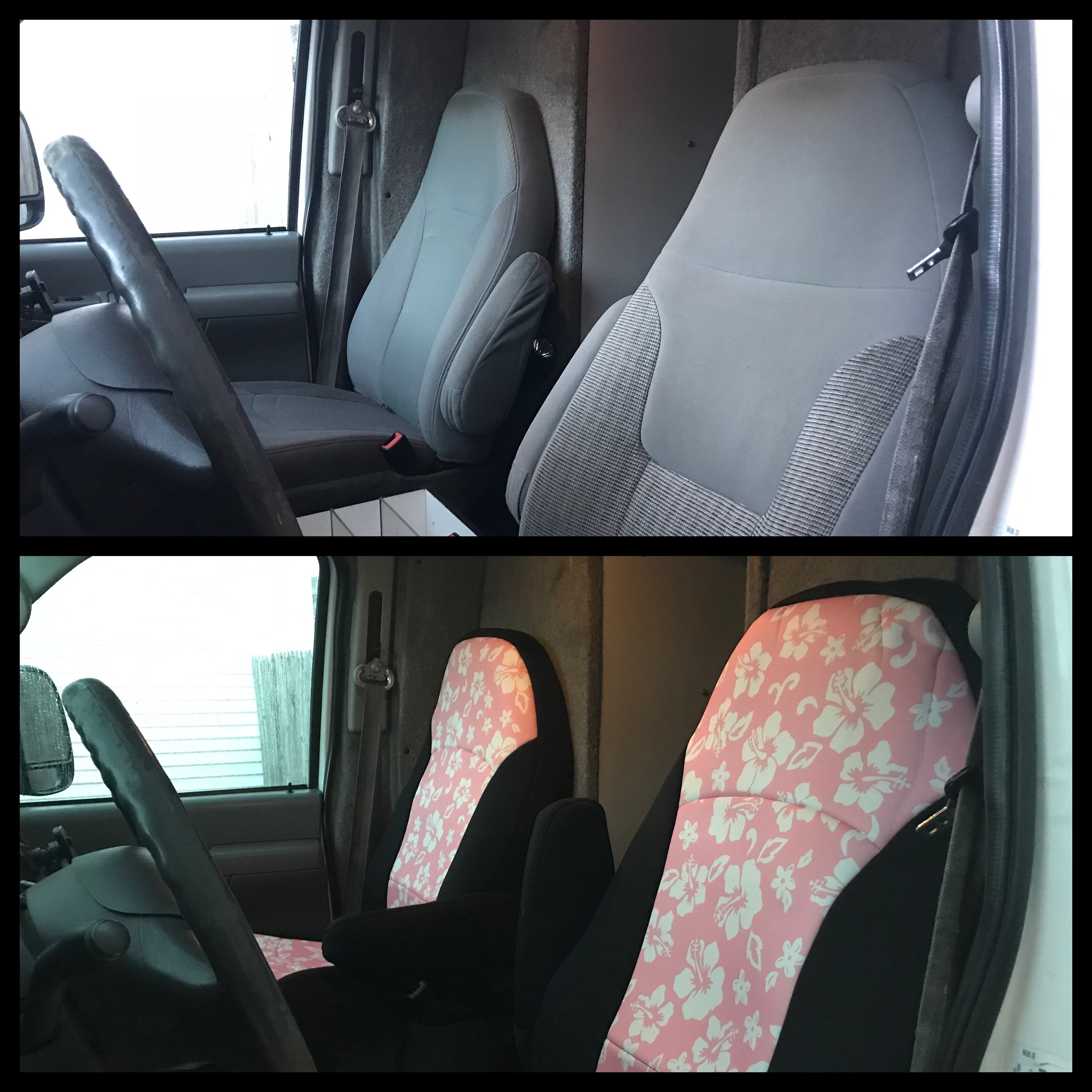 seat cover before and after