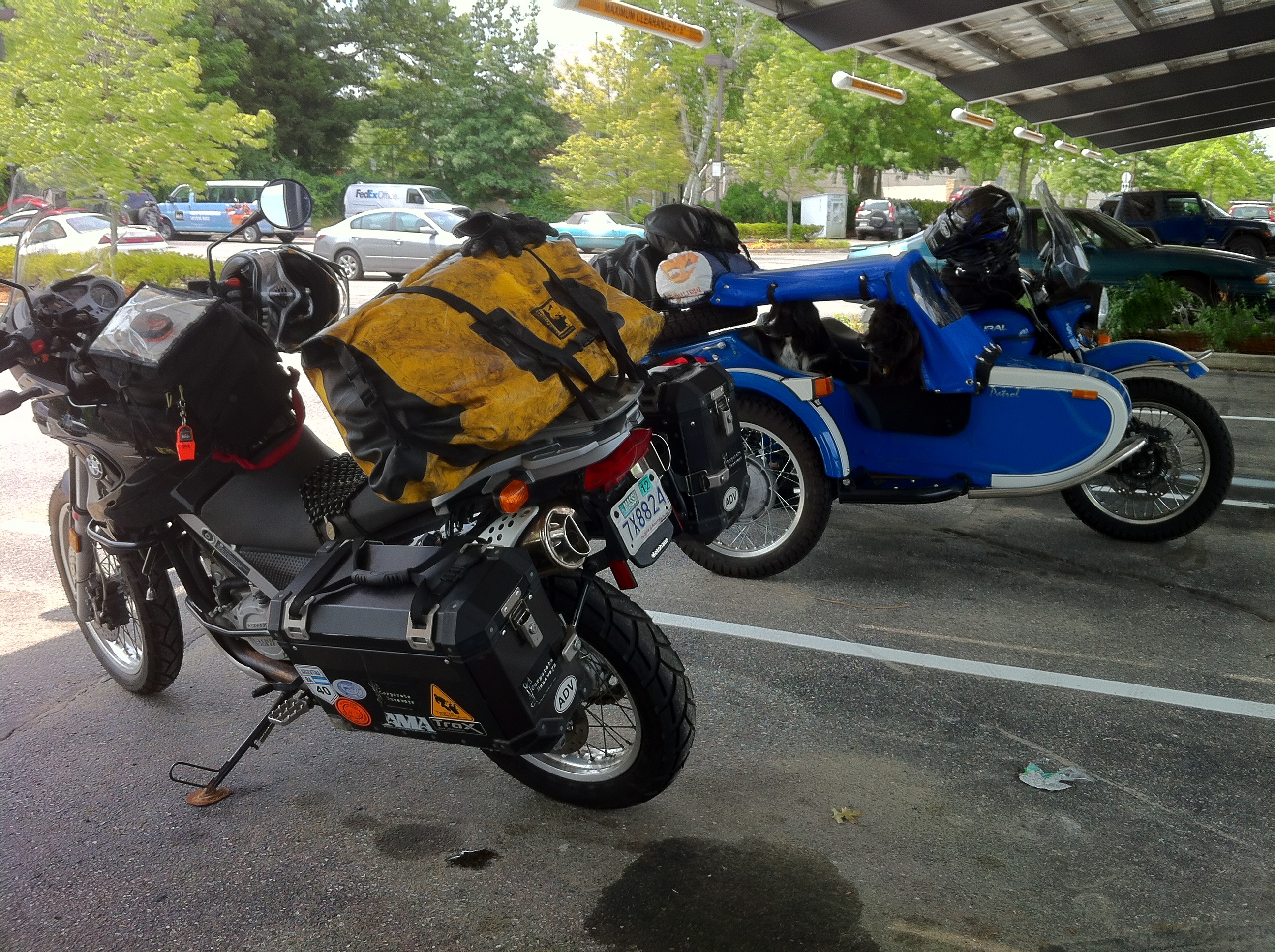 Bikes packed at the start of the Colorado trip