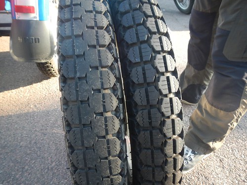 The Urals pusher tire was ready for a change