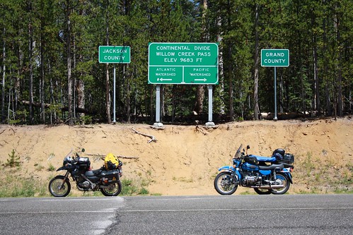 The bikes at the Continental Divide